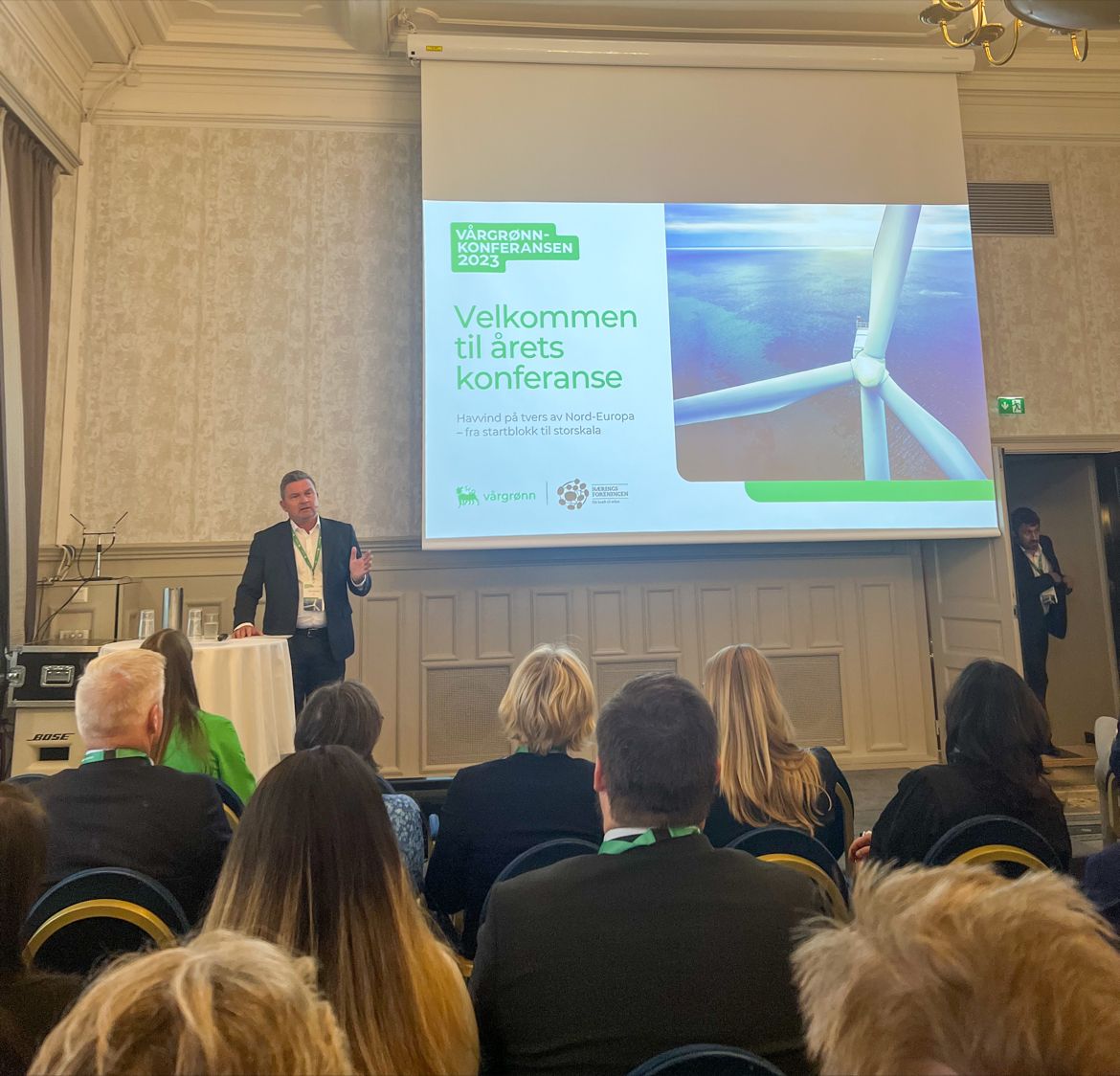 Picture of a presenter at Vårgrønnkonferansen